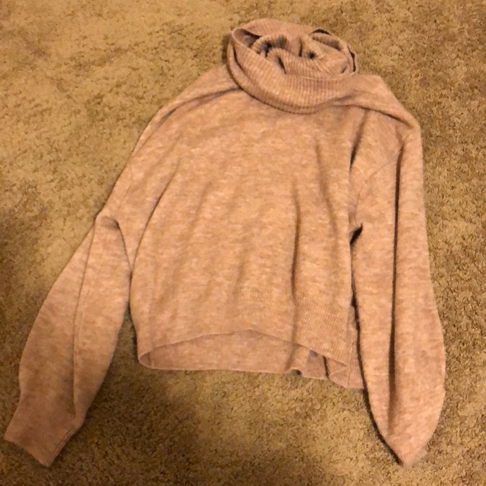Brown turtleneck soft sweater